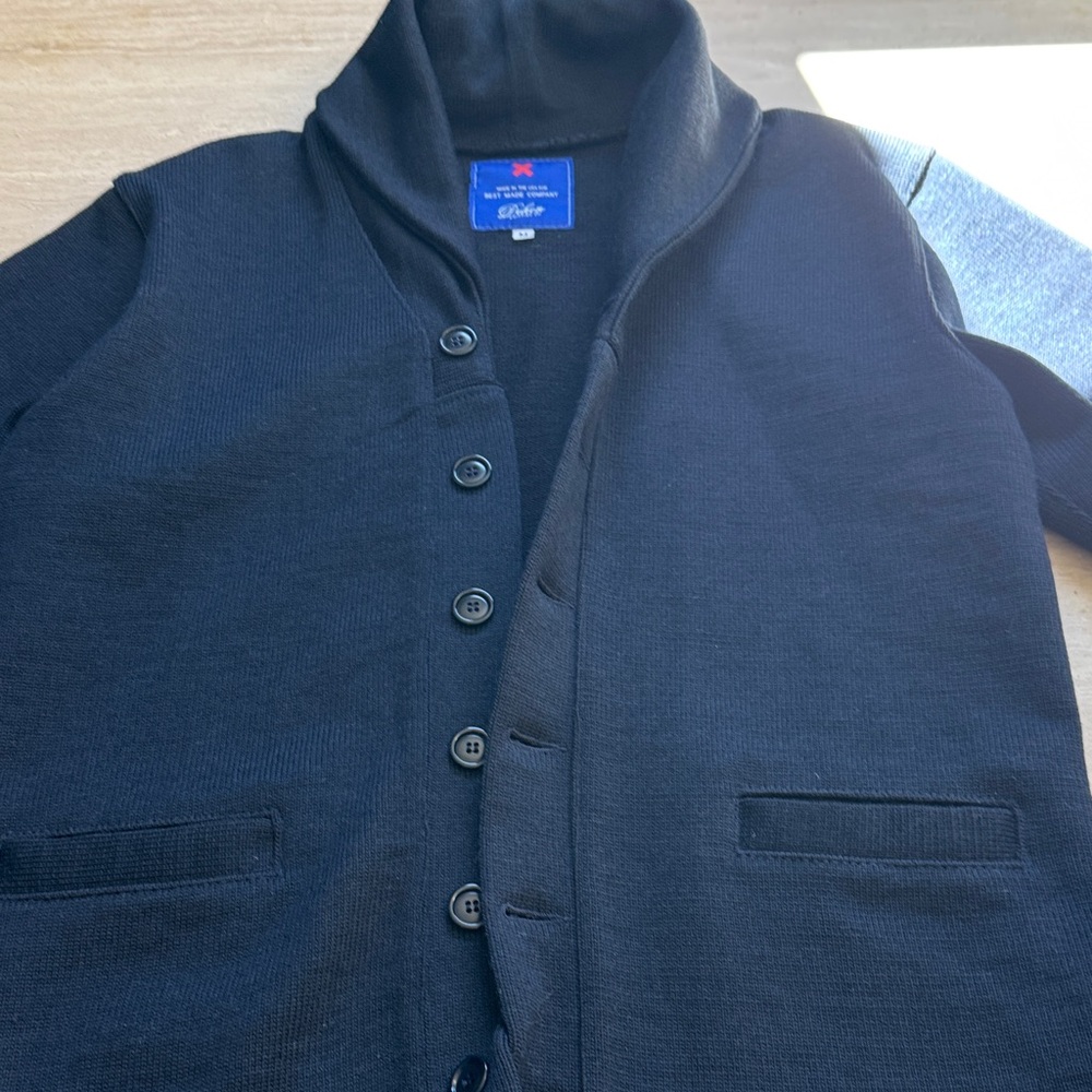 Dehen Best Made Men's Navy Shawl Collar Cardigan M never worn